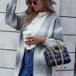 💥GRAY OMBRÉ POCKETED CARDIGAN💥